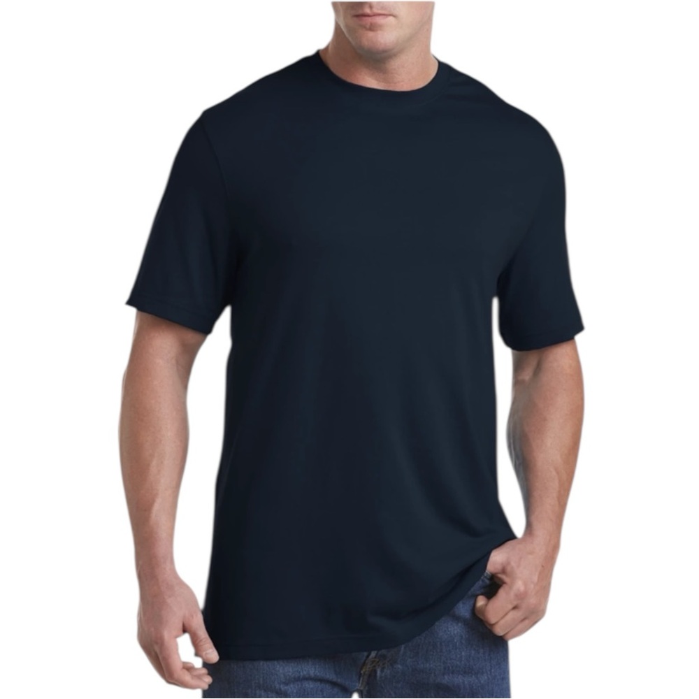 SET of 2 NWT Goodfellow &‎ Co Men's Navy Blue Short Sleeve Tee Shirt 5XL Classic